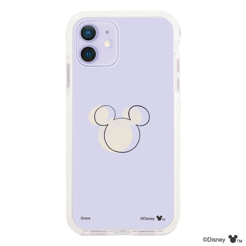 iPhoneケース クッションバンパー 耐衝撃クリアケース <ミッキーマウス(ライン)>
