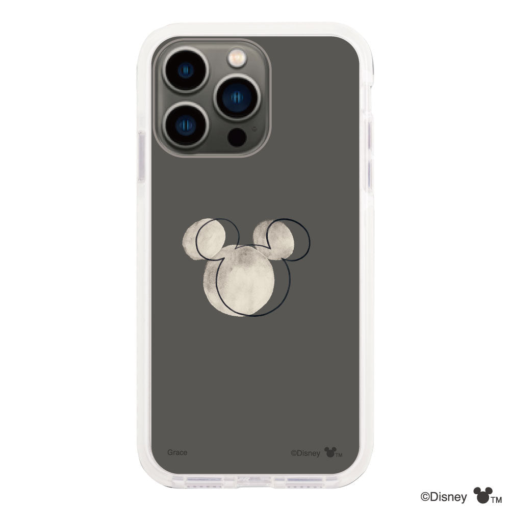 iPhone13Proケース クッションバンパー 耐衝撃クリアケース ラインミッキーマウス クリア