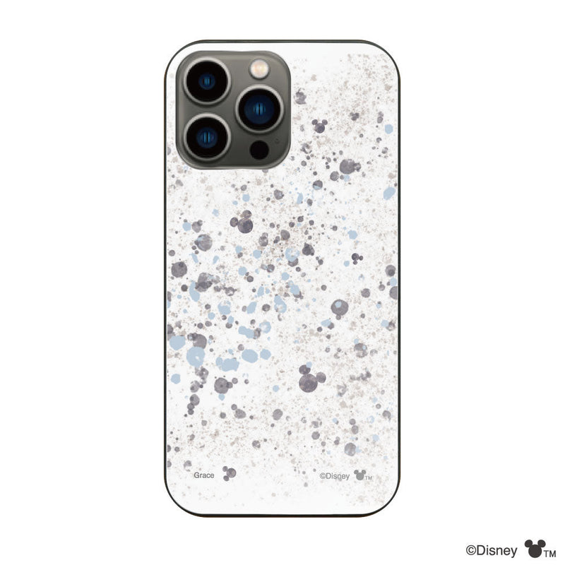 iPhoneケース ガラス 強化ガラスケース <ミッキーマウス(インクドット柄)>