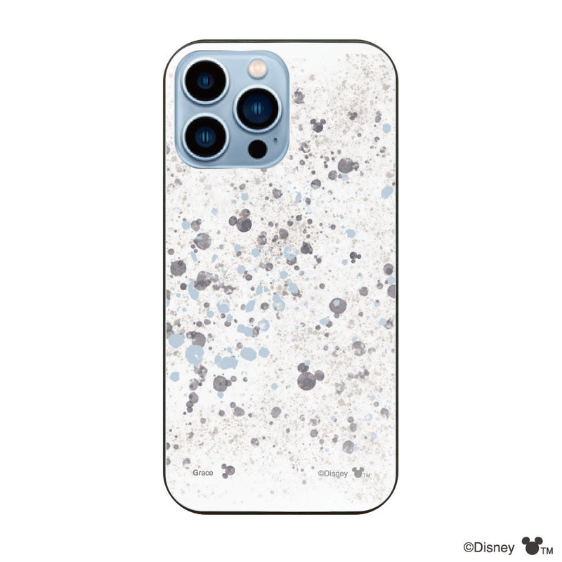 iPhoneケース ガラス 強化ガラスケース <ミッキーマウス(インクドット柄)>