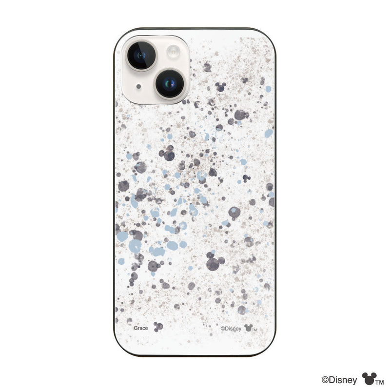 iPhoneケース ガラス 強化ガラスケース <ミッキーマウス(インクドット柄)>