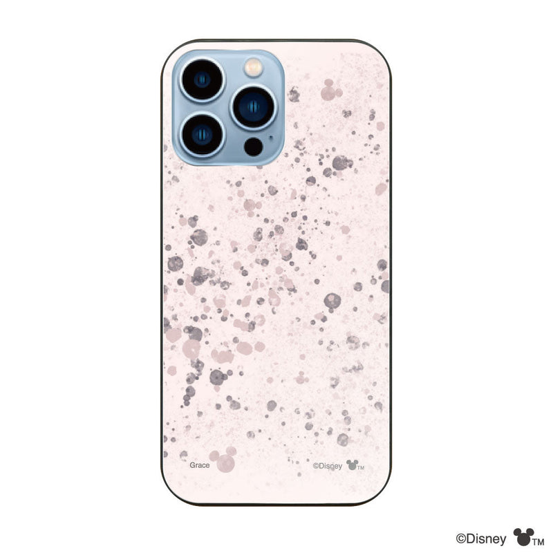 iPhoneケース ガラス 強化ガラスケース <ミッキーマウス(インクドット柄)>