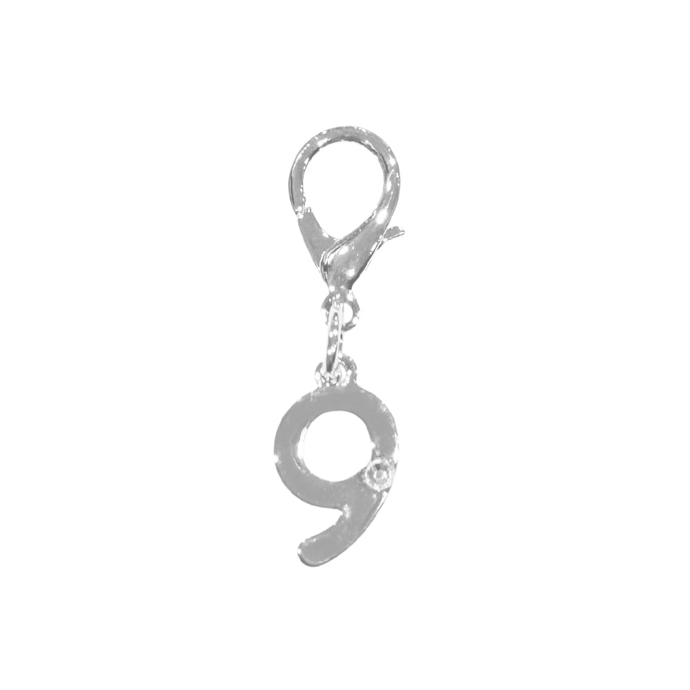 チャーム カスタム ストーンナンバーチャーム シルバー