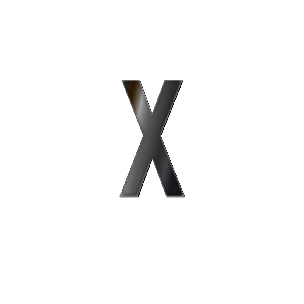 チャーム バンドラージイニシャル ブラック X