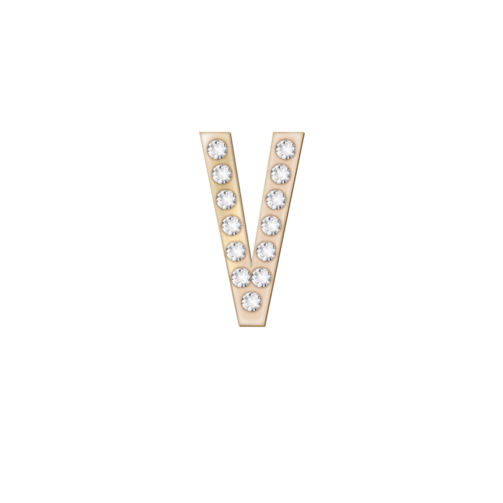 Free チャーム バンドラージデザインイニシャル ゴールドビジュー
