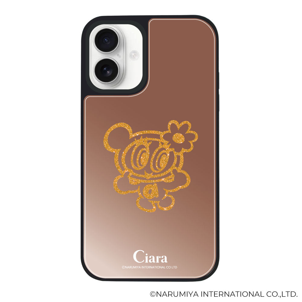iPhoneケース ミラーバンパー ミラー付きケース エンジェルブルー ナカムラくん ハナちゃん グリッターシルエットライン