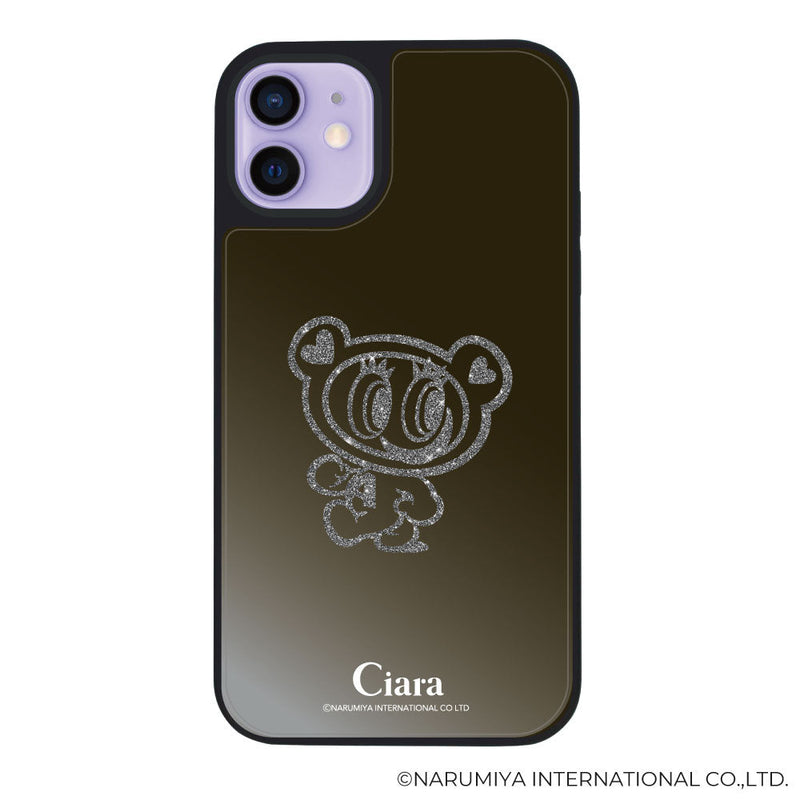 iPhoneケース ミラーバンパー ミラー付きケース エンジェルブルー ナカムラくん ハナちゃん グリッターシルエットライン