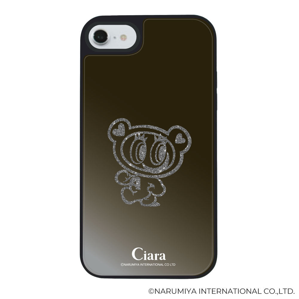 iPhoneケース ミラーバンパー ミラー付きケース エンジェルブルー ナカムラくん ハナちゃん グリッターシルエットライン