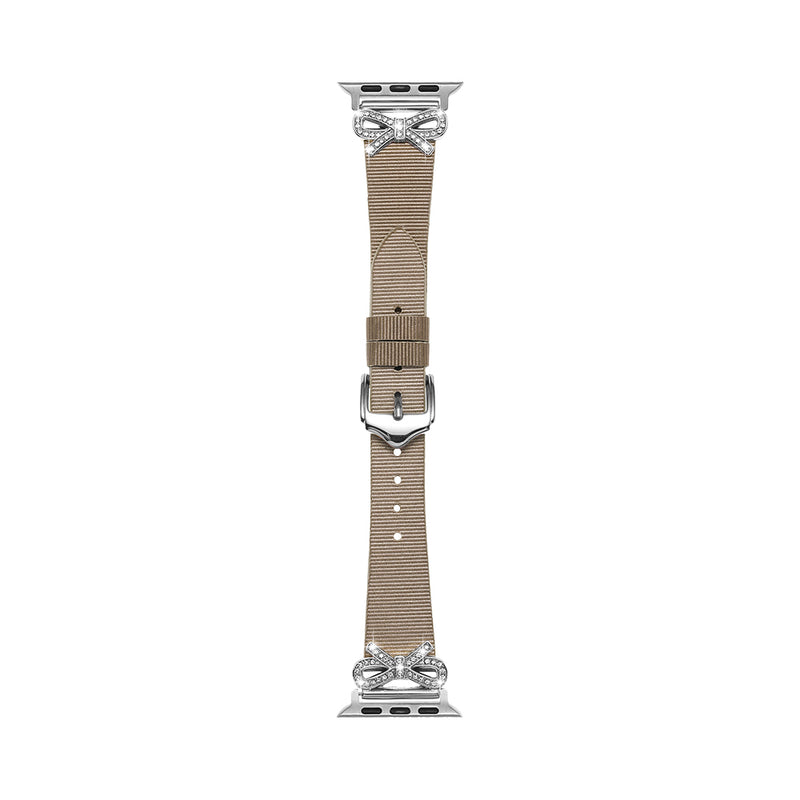 AppleWatchバンド リボンビジューレザーアップルウォッチバンド