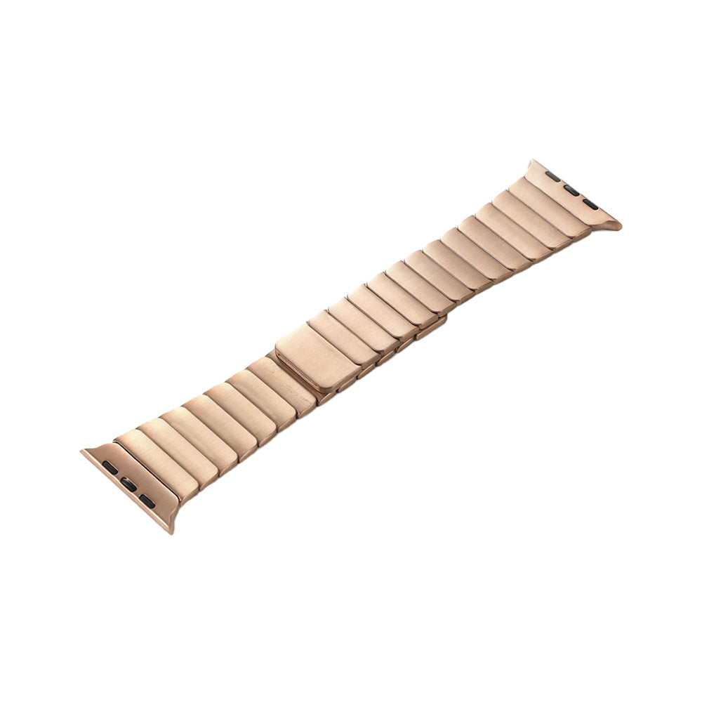 38mm/40mm/41mm/42mm(Series10) ステンレスリンクマグネットアップルウォッチバンド ローズゴールド