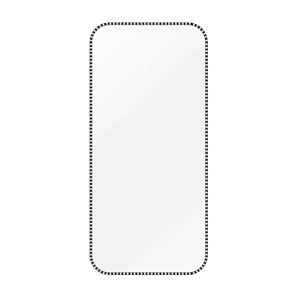 iPhone16/15/14Proラインストーンフレームガラスフィルム クリア