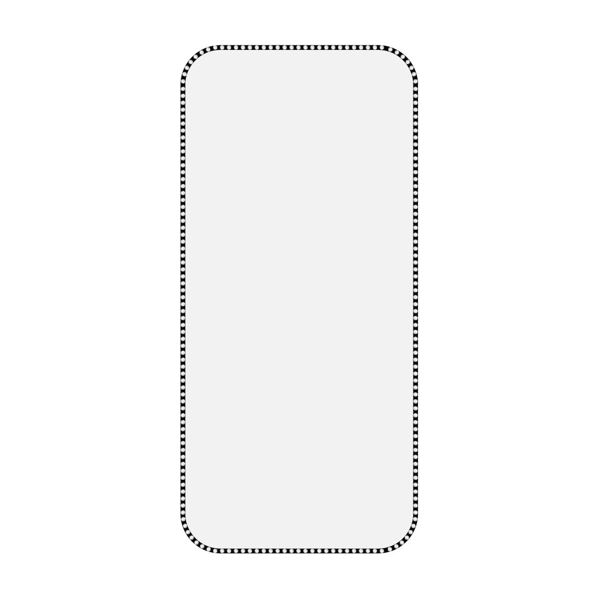 iPhone17 スマホアクセサリー フィルム ラインストーンフレームツヤ消しガラスフィルム クリア