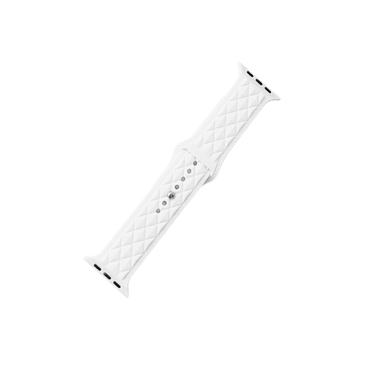 42mm/44mm/45mm/46mm/49mm キルティングシリコンアップルウォッチバンド ホワイト