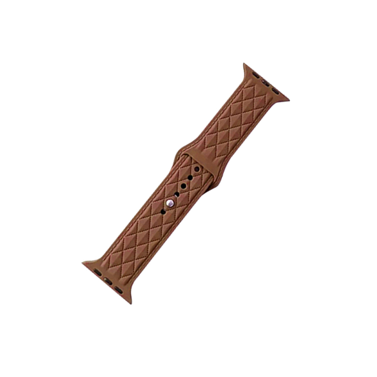 42mm/44mm/45mm/46mm/49mm キルティングシリコンアップルウォッチバンド ブラウン
