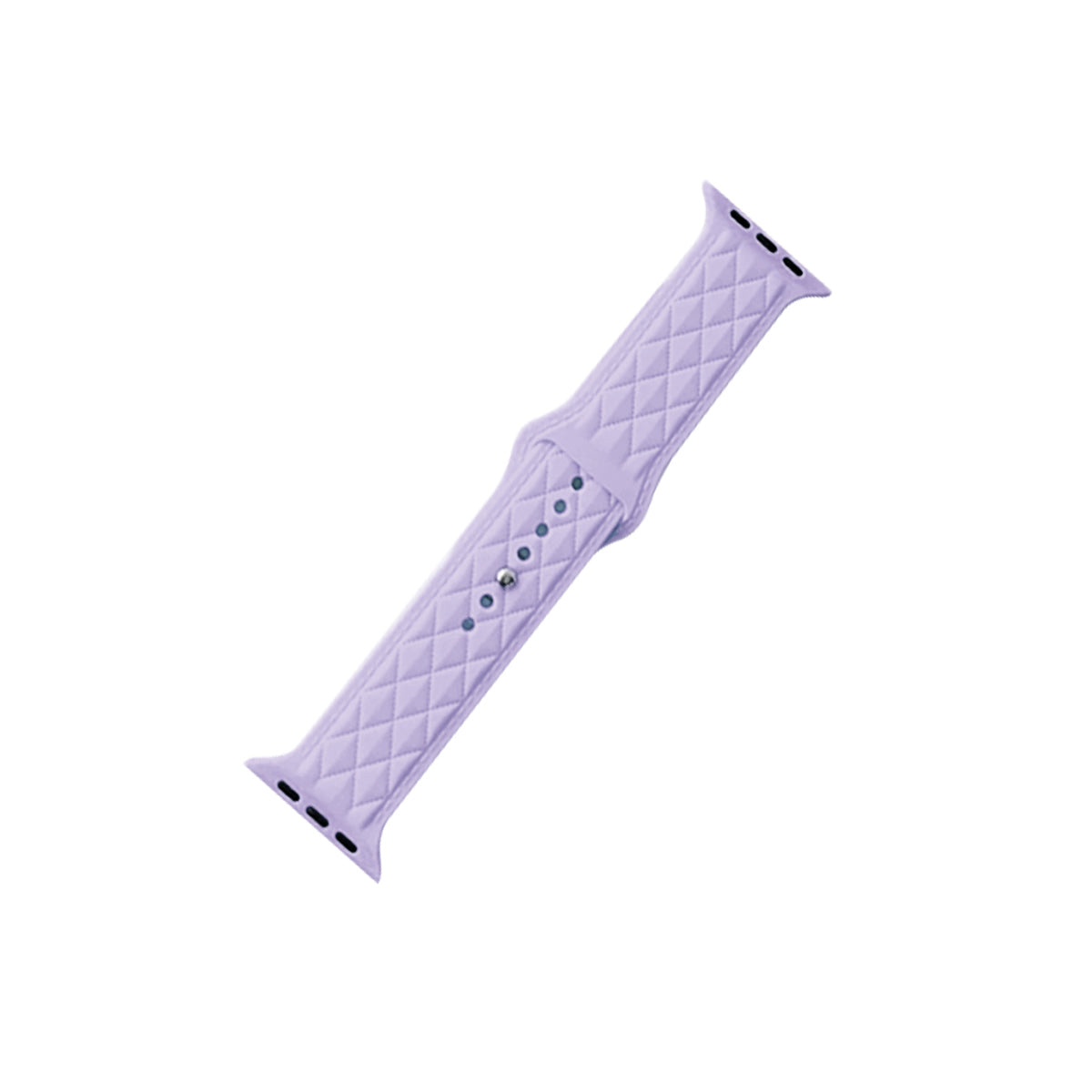 42mm/44mm/45mm/46mm/49mm キルティングシリコンアップルウォッチバンド パープル