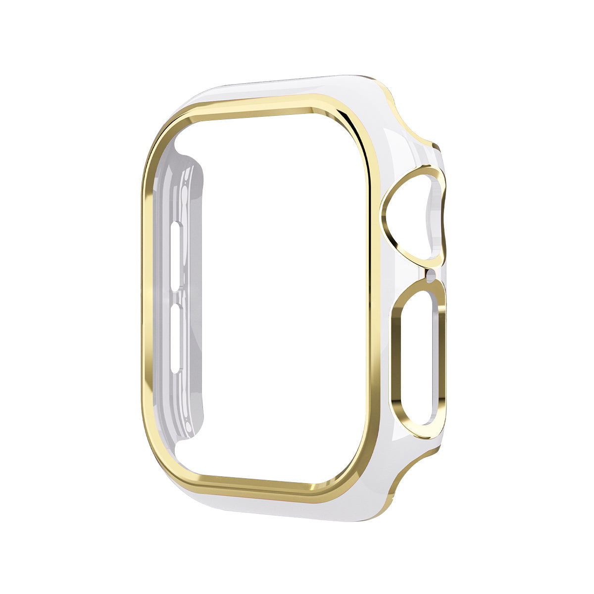 42mm Series10 フレームラインアップルウォッチカバー ホワイト/ゴールド