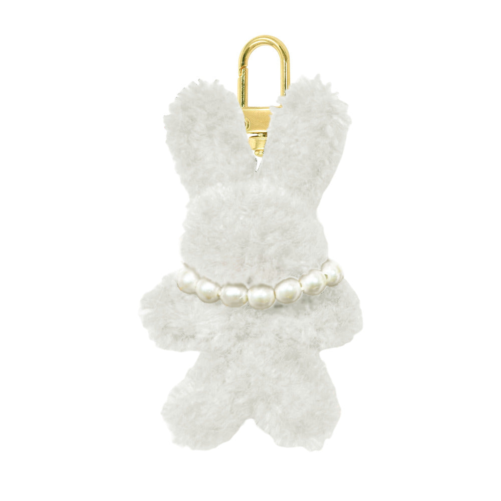 Free カスタム ミニラビットモールドールチャーム ホワイト/ゴールド