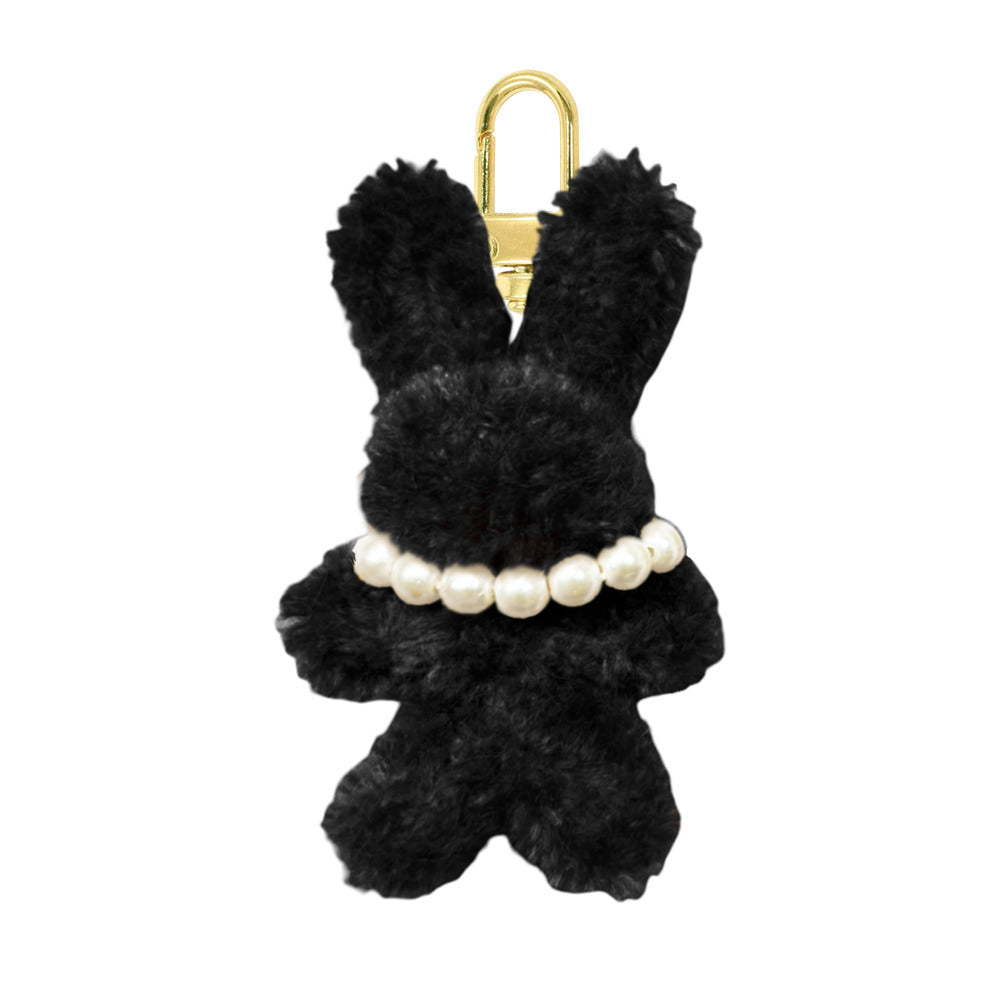 Free カスタム ミニラビットモールドールチャーム ブラック/ゴールド