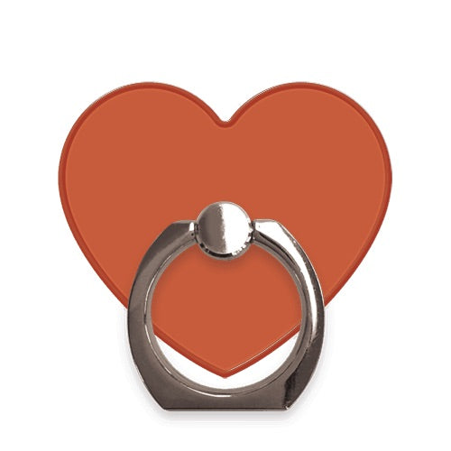 スマホリング ハート テラコッタ Silver