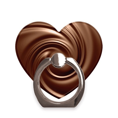 スマホリング ハート スパイラルチョコレート Gold