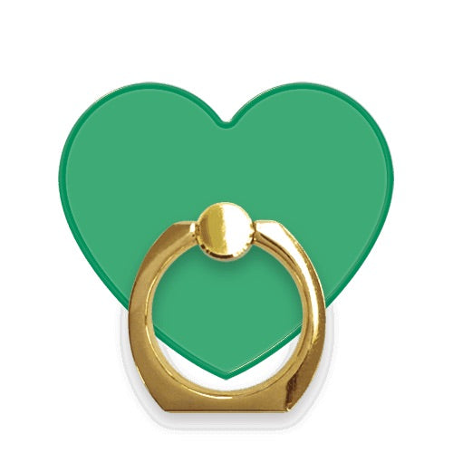 スマホリング ハート コバルトグリーン Gold