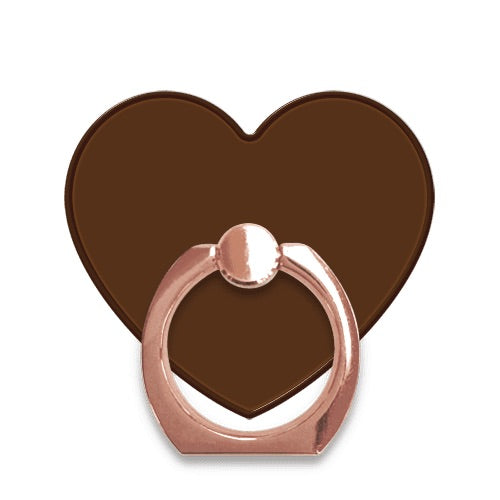スマホリング ハート ブラウン RoseGold