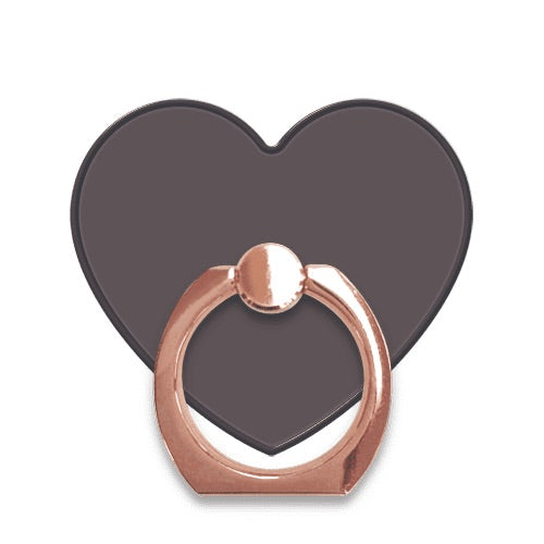 スマホリング  ハート チャコールグレー RoseGold