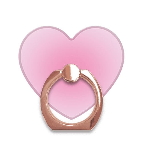 スマホリング  ハート チークラベンダー RoseGold