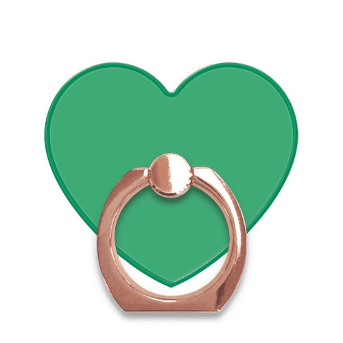 スマホリング ハート コバルトグリーン RoseGold