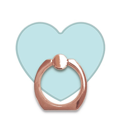 スマホリング ハート ミント Silver