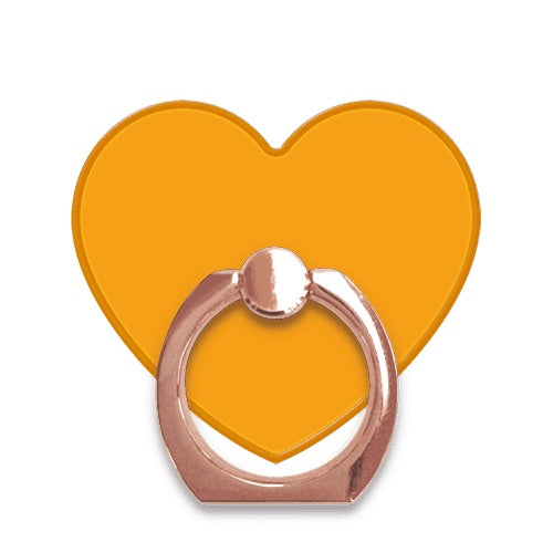 スマホリング ハート オレンジ RoseGold