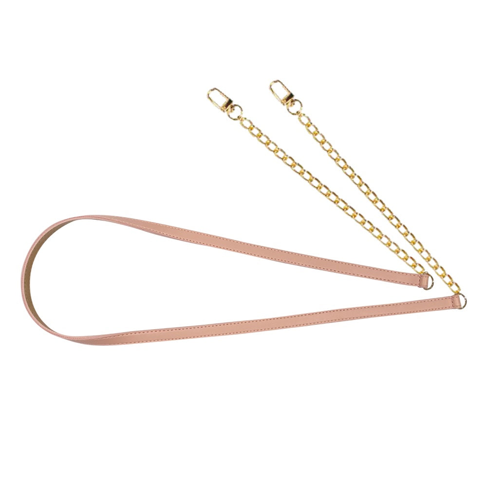 ショルダーストラップ ストラップ レザーチェーンストラップ ブラック/ゴールド