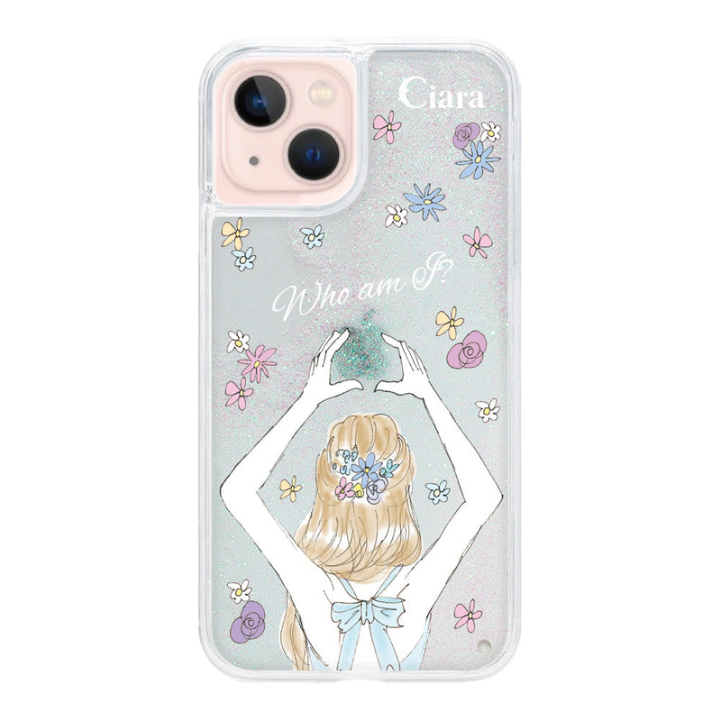 iPhoneケース グリッター オイルクリアケース バックショット