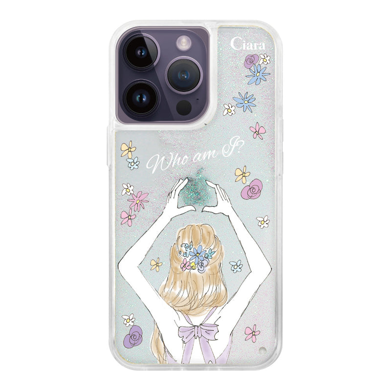 iPhoneケース グリッター オイルクリアケース バックショット