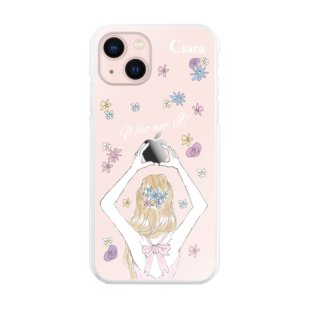 iPhone13 ハイブリッド クリアケース バックショット ピンク
