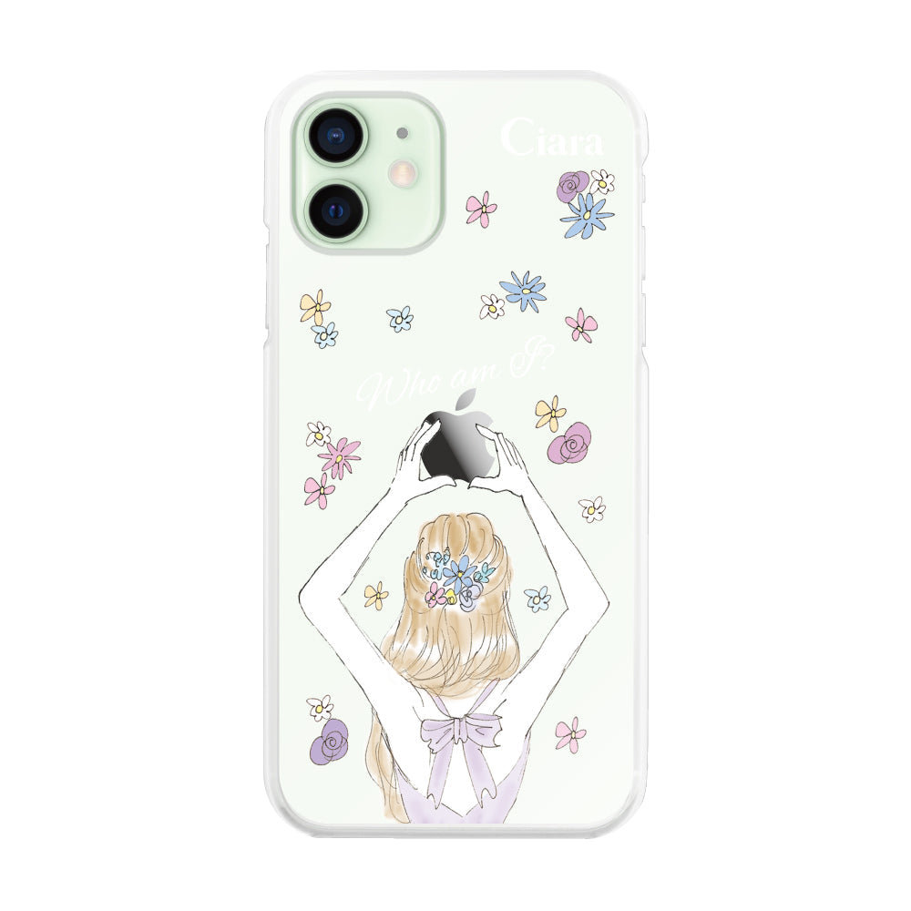 iPhone12mini ハイブリッド クリアケース バックショット パープル