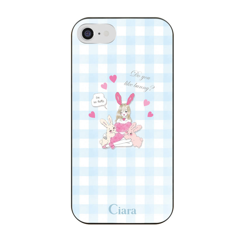 iPhoneケース ガラス 強化ガラスケース バニーアンドガール