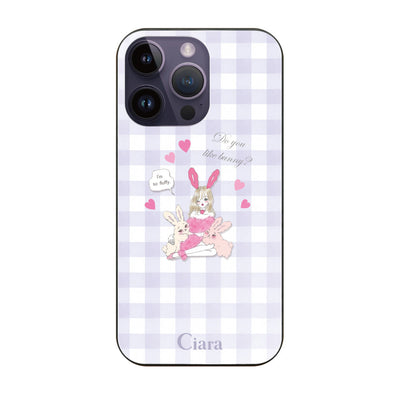 iPhoneケース ガラス 強化ガラスケース バニーアンドガール