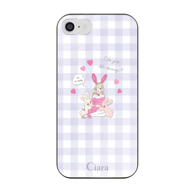 iPhoneケース ガラス 強化ガラスケース バニーアンドガール