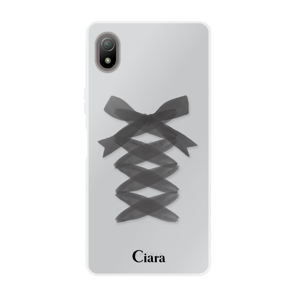 XperiaACEⅢケース】 クリア LACE UP RIBBON(レースアップリボン) | iPhone  スマホケース/アクセサリーCiara(シアラ)