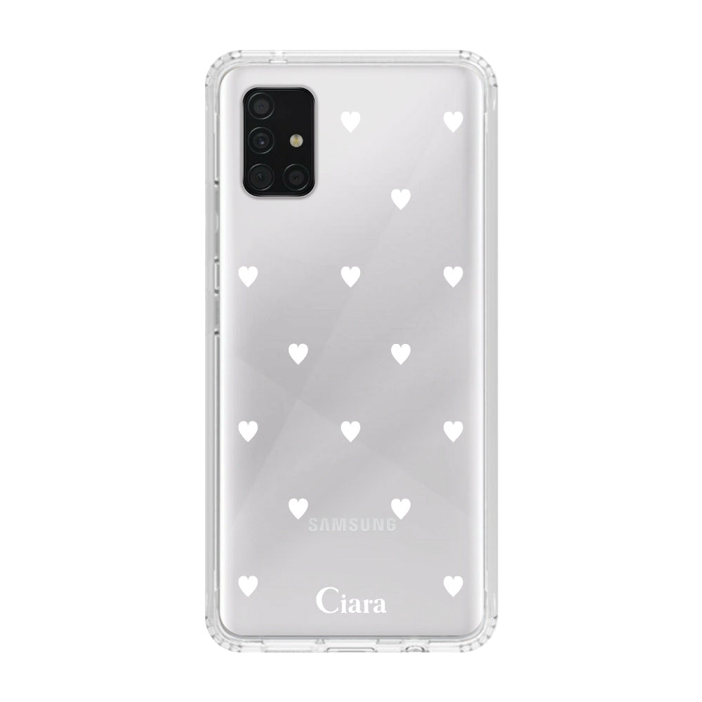 GalaxyA51ケース クリアケース スウィートハート ホワイト