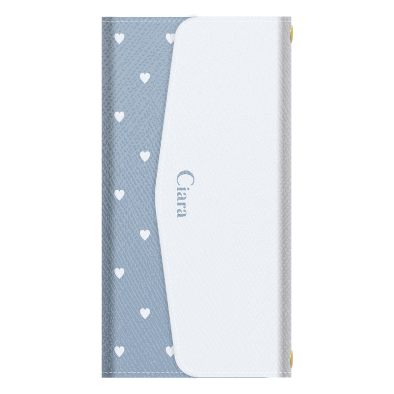 URBANOV04KYV45ケース カード収納 ミラー ストラップ付き レザー 三つ折り 手帳型ケース スウィートハート