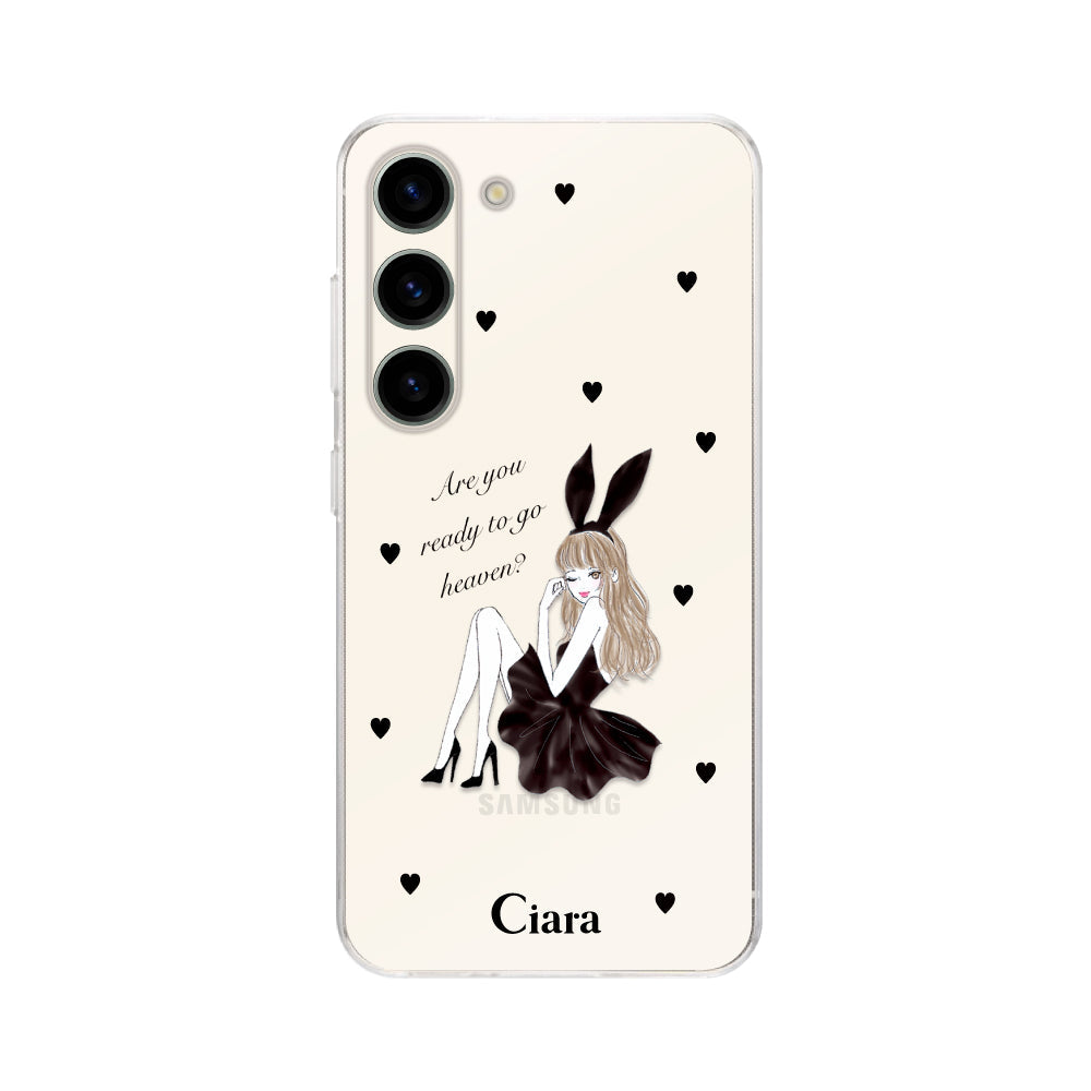 GalaxyS23ケース クリアケース ブラックバニー クリア