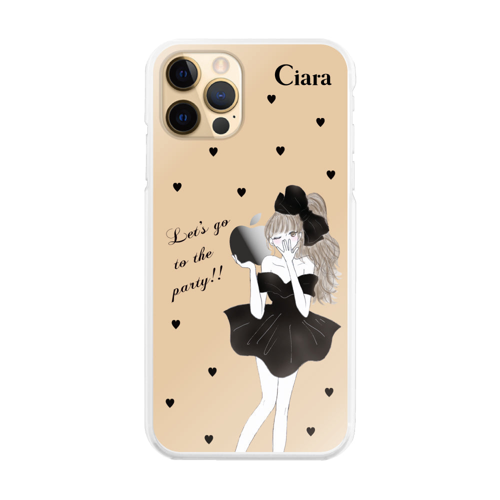 iPhone11Pro ハイブリッド クリアケース ブラックリボン クリア