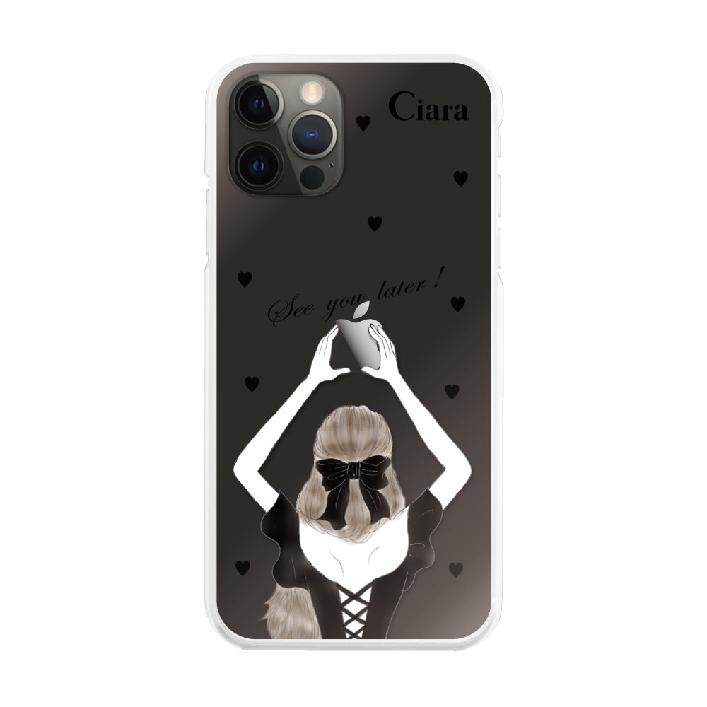 iPhoneX/XS ハイブリッド クリアケース ブラックバックショット クリア