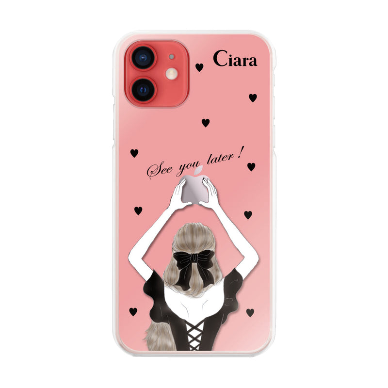 iPhoneケース ハイブリッド クリアケース ブラックバックショット