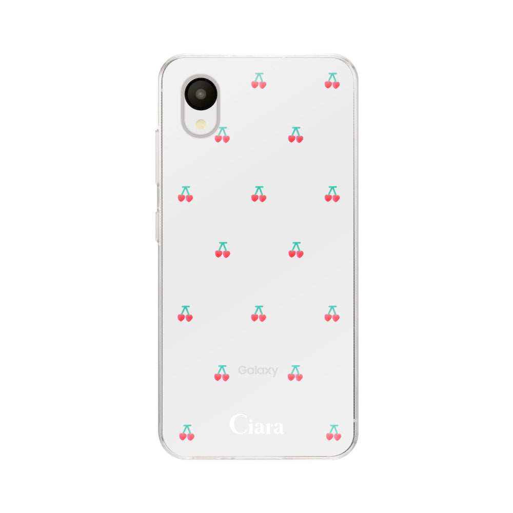 GalaxyA23ケース クリアケース タイニーチェリー レッド