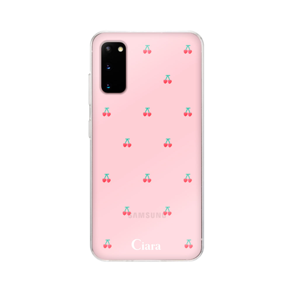 GalaxyS20ケース クリアケース タイニーチェリー レッド