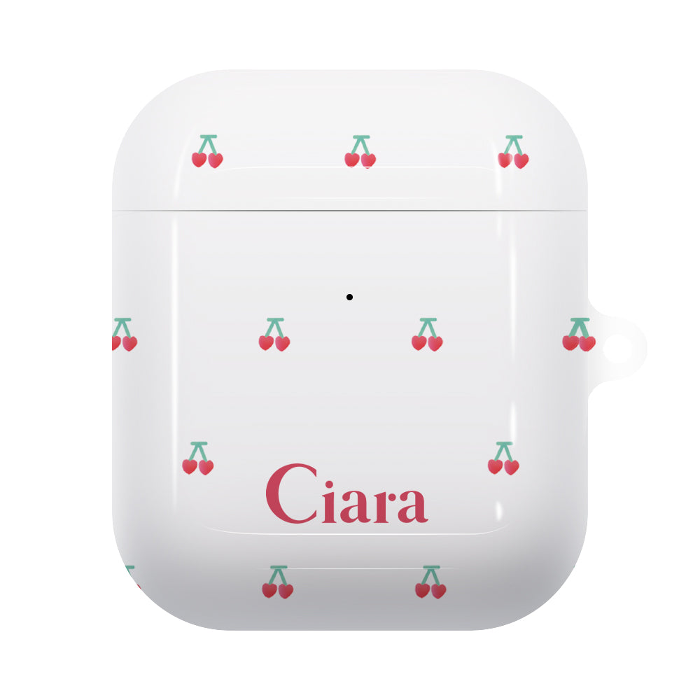 Airpodsケース ハード タイニーチェリー ホワイト