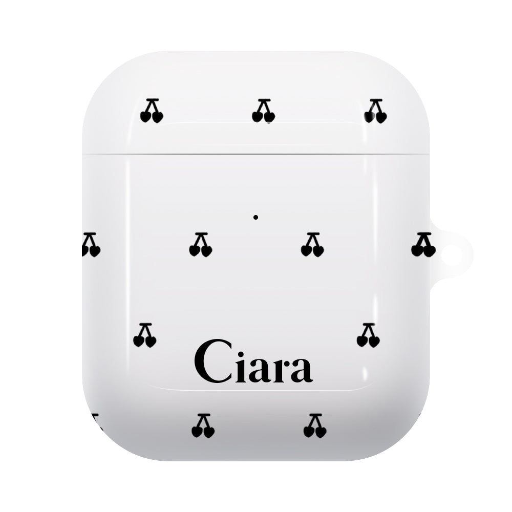 Airpodsケース ハード タイニーチェリー ブラック